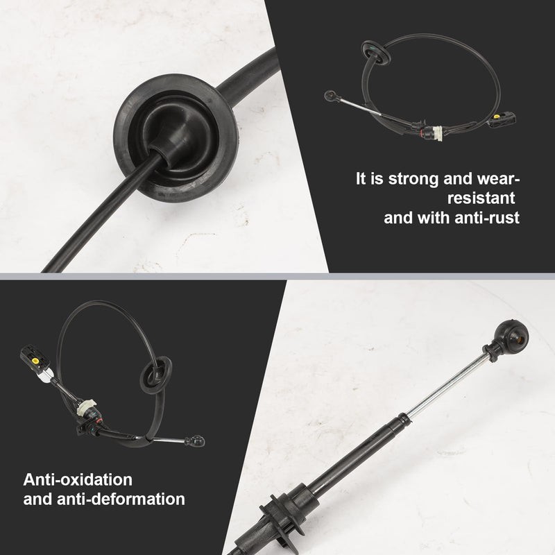 Automatic Transmission Shift Cable Compatible with F-150 F150 2005-2008 4.6L 5.4L V8 Replacement for 5L3Z7E395BA 5L3Z-7E395-BA Console Gear Shifter Control