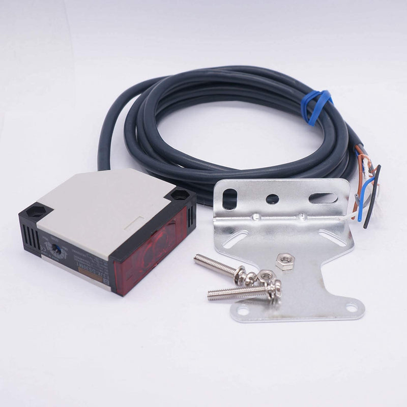 Taiss Photoelectric Beam Sensor Switch 30cm Detection Distance Diffuse Reflection Infrared Switch photoelectric Switch Sensor 12-240VDC 24-240VAC Proximity Switch E3JK-DS30M1 Detection distance: 30cm