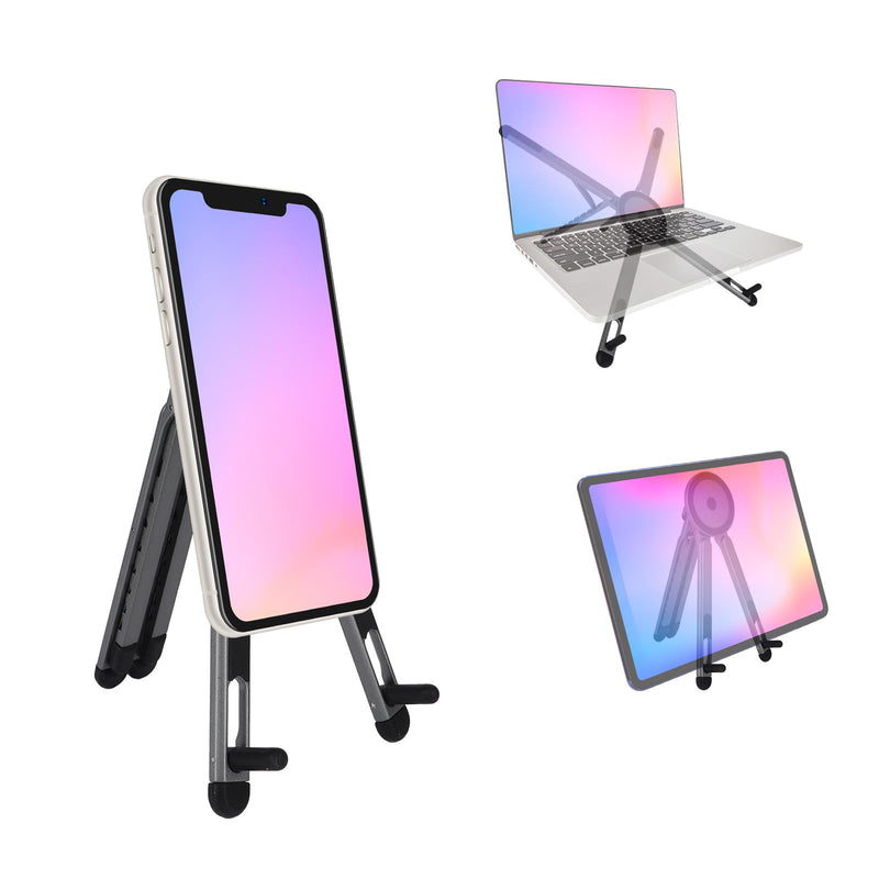 Multifunctional Magnetic Phone Stand, 8-Level Adjustable Height 4 in 1 Magnet Laptop Stand Foldable Portable Device Holder Compatible with Phone Laptops Tablets Desk & Car Use Accessories