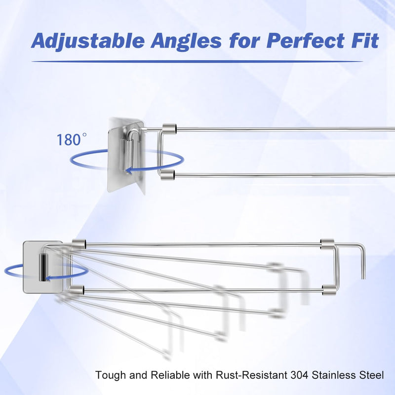 RV Secure Adjustable Bars | 12.5-22.3" Stainless Steel Rods | Food&Drink Stabilizers for RV Refrigerator | Prevents Spills&Mess During Travel | Essential RV&Camper Accessories (2 Pack)