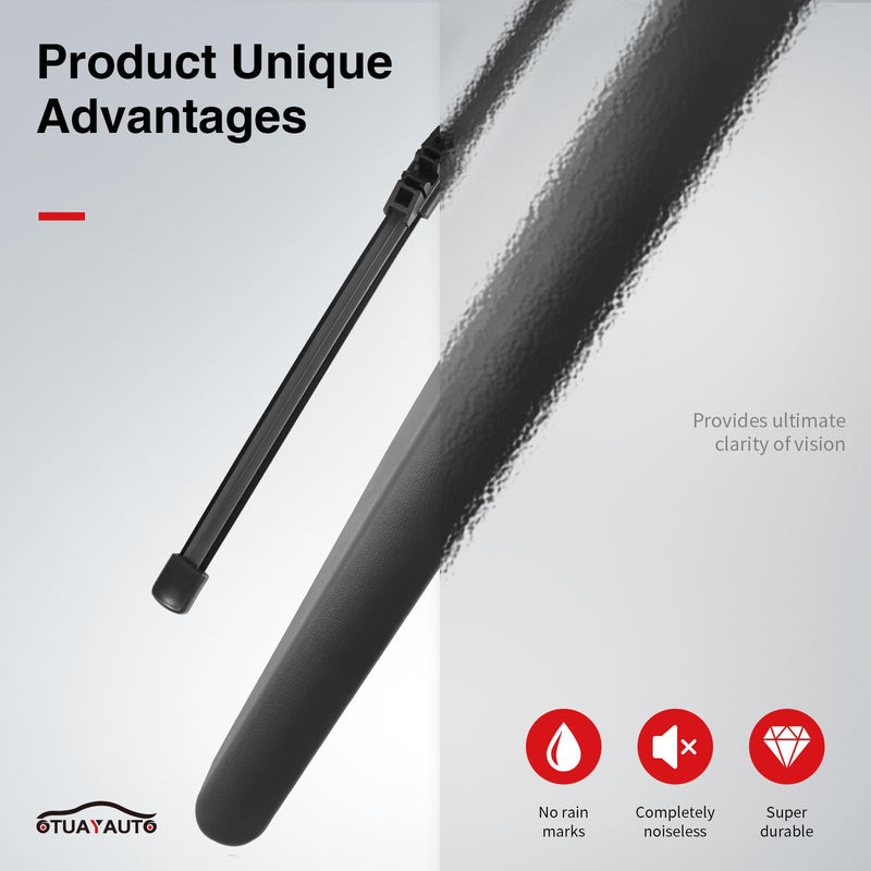 OTUAYAUTO Replacement for Ford Escape 2013-2019, Ford Explorer 2011-2023, Lincoln MKX, MKC Rear Windshield Back Wiper Arm Blade Set OEM BB5Z17526-C