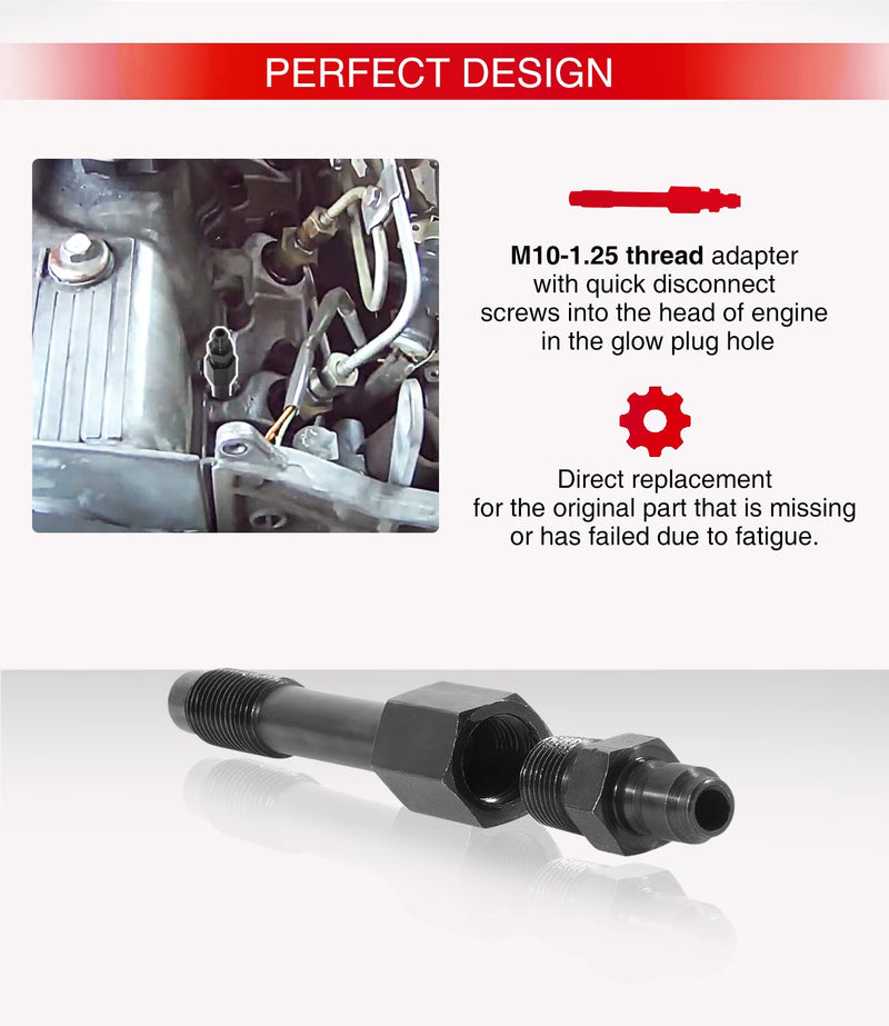 LNG-TU-15-38 Diesel Compression Test Adapt Adapter for Duramax, M10 x 1.25 mm