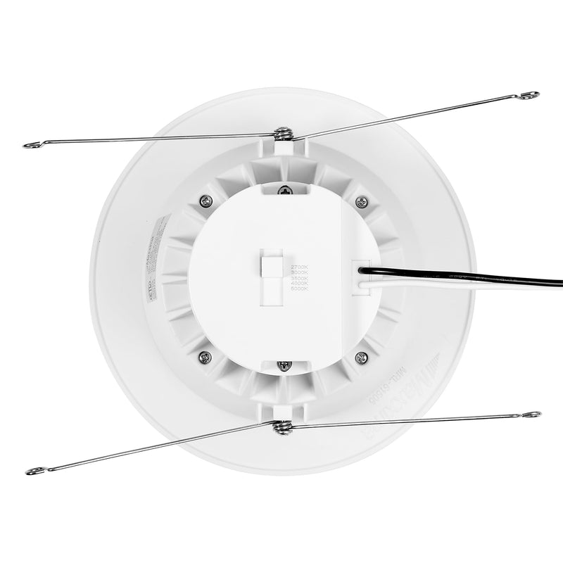 Maxxima 5" & 6" Retrofit Recessed Anti-Glare LED Downlight 1300 Lumens 5CCT | Color Temperature Selectable 2700K/3000K/3500K/4000K/5000K, Dimmable, E-26 Quick Connect Adapter, 90 CRI, White Trim