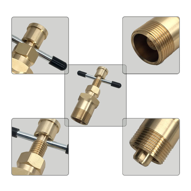Olive Puller, Pipe Olive Remover Puller Tool Suitable for Brass Pipes with Diameters of NPT 1/2" & 3/4", Not Damage Corrosion-Resistant Plumbing Compression Sleeve Puller, Ferrule Puller