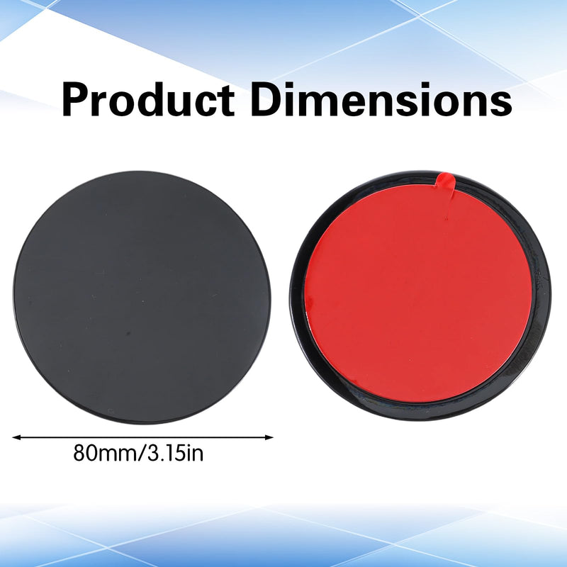 3 Pcs Dashboard Pad, Phone Suction Pads 3.15" Dashboards Adhesive for Car Mount Dash Mount Dash Sticky Pad for Car Dashboard GPS Suction Mounts Camera Phone Holder