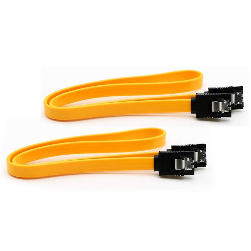 HDD SSD Mounting Bracket 2.5 to 3.5 Adapter Hard Drive Holder (Single Drive, 2 Pack + Yellow SATA II Cables) Single Drive, 2 Pack + Yellow SATA II Cables