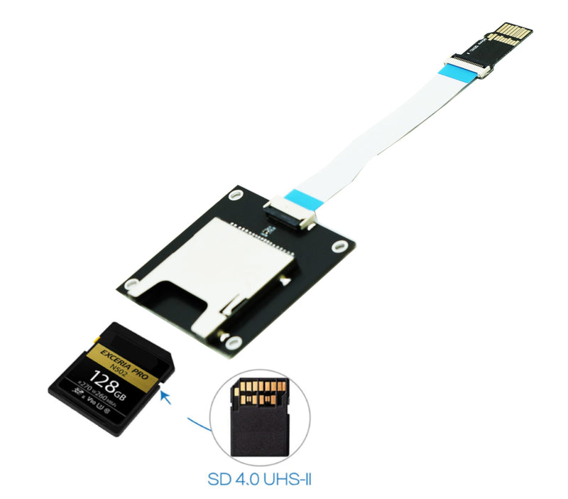 Sintech Micro SD SDXC UHS-II to SD SDXC Extension Card with 9CM Flex Cable,Support SD/SDHC/SDXC UHS-I UHS-II V30 V60 V90,Compatible with Ender 3/Pro/3 V2,Ender 5/Pro/Plus, CR-10S and More 3D Printers