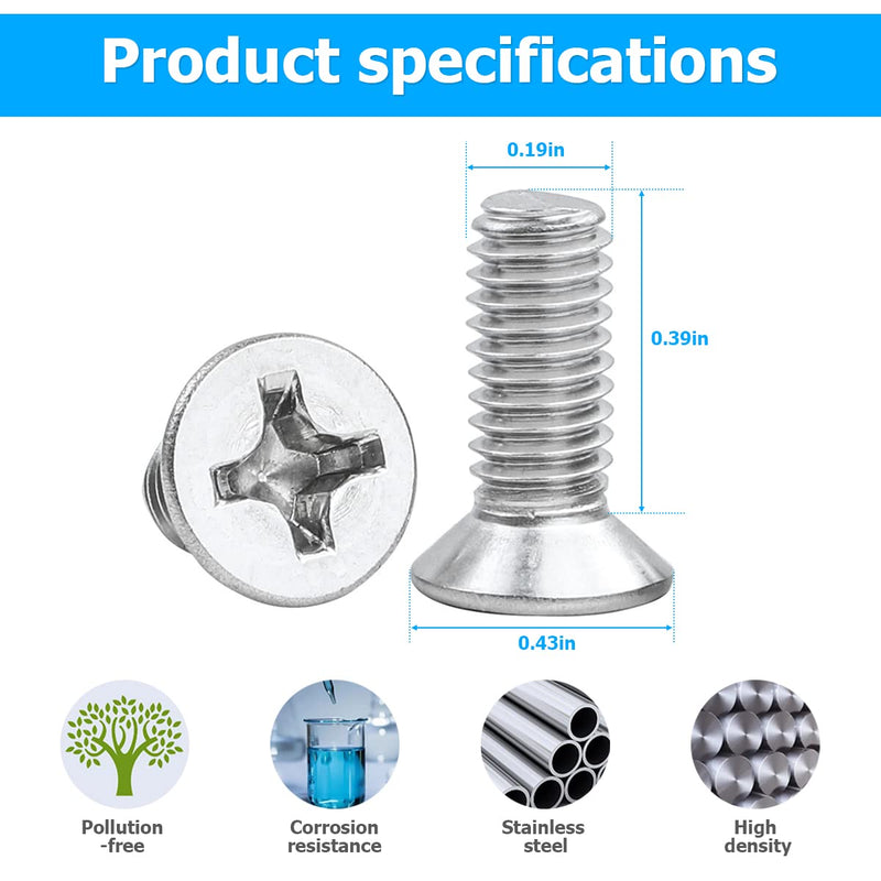 12PCS Stainless Steel Brake Disc Rotor Screws, 93600-06014-0H, Retaining Hardware Bolts Screw Kit for Front and Rear, Car Replacement for Acura, K3, City, Civic, Accord, Odyssey 12 PCS