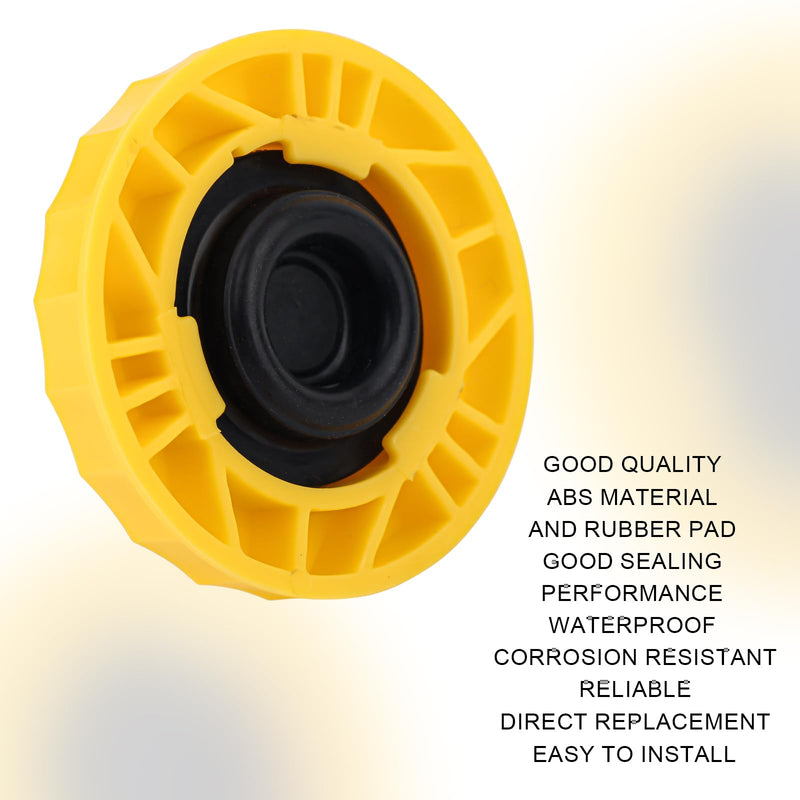 Brake Master Cylinder Reservoir Cap, 2.59x2.59x0.43in Brake Fluid Cap Replacement, Yellow Brake Fluid Cap Compatible with 2015 Chrysler 200 Pacifica Accessories