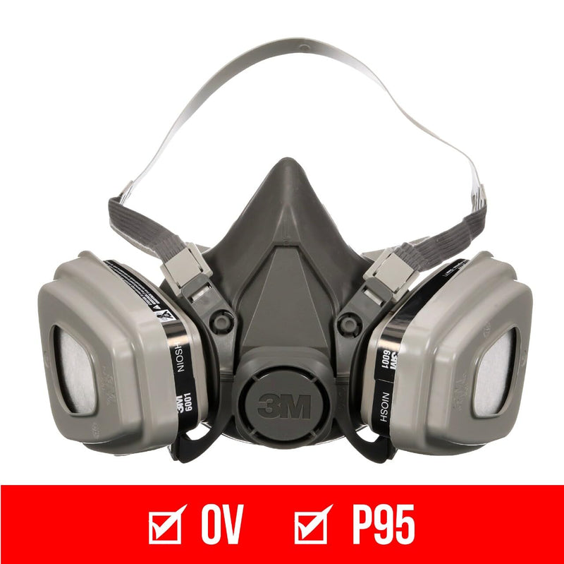 3M P95 / Organic Vapor Paint Project Reusable Respirator 6311, Large Size, NIOSH-APPROVED, Use For Professional Paint Spraying, Lightweight, Flexible, Thermoplastic Faceseal For Comfort (6311P1-DC)