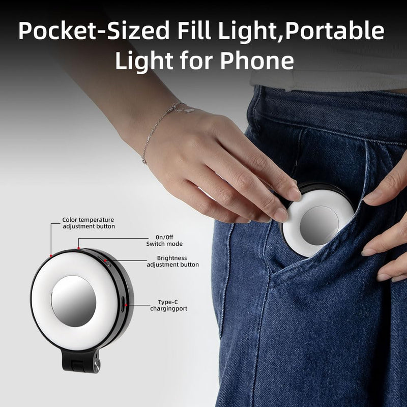 Magnetic Selfie Light, Cell Phone Light Compatible with Selfies,Computer, TikTok,Laptop, Webcam, Video Recording