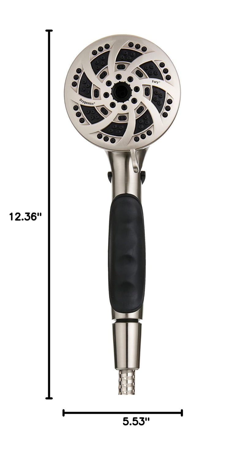 ETL Oxygenics 92489 Fury RV Handheld Shower - Brushed Nickel, 72 inch Hose length