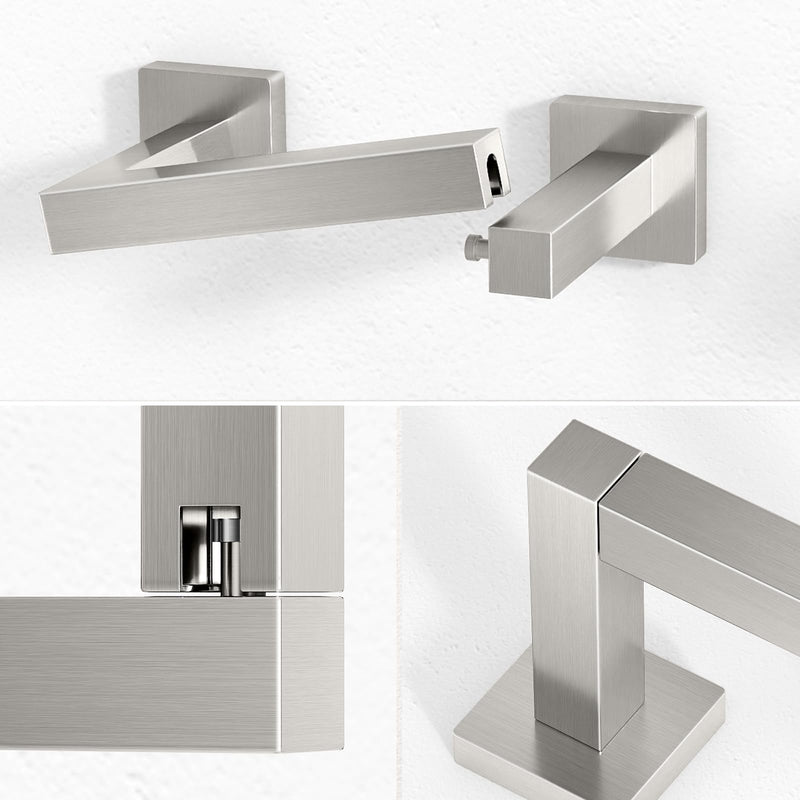 FEILERN Toilet Paper Holder Wall Mounted Post Pivoting Square Tissue Holders Roll Holder Hangers for Bathroom Commercial Toilet Paper Dispenser, Brushed Nickel 1 Pack