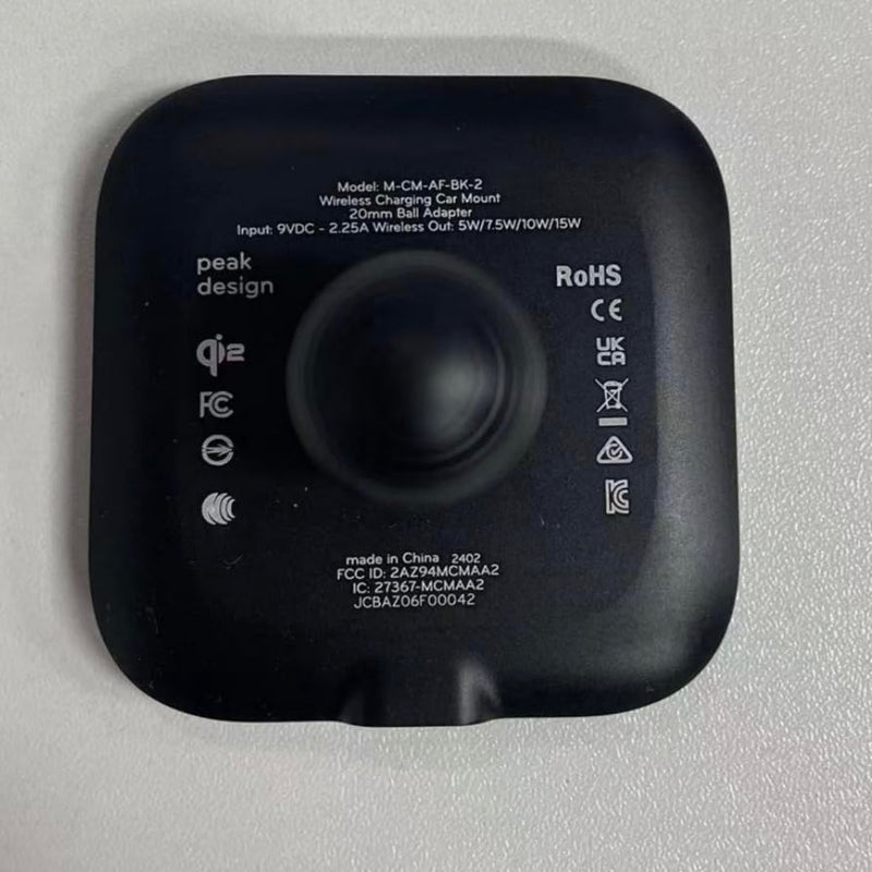 Peak Design Mobile 20mm Ball Adapter Wireless Charging Qi2 (Non-Locking M-CM-AF-BK-2)