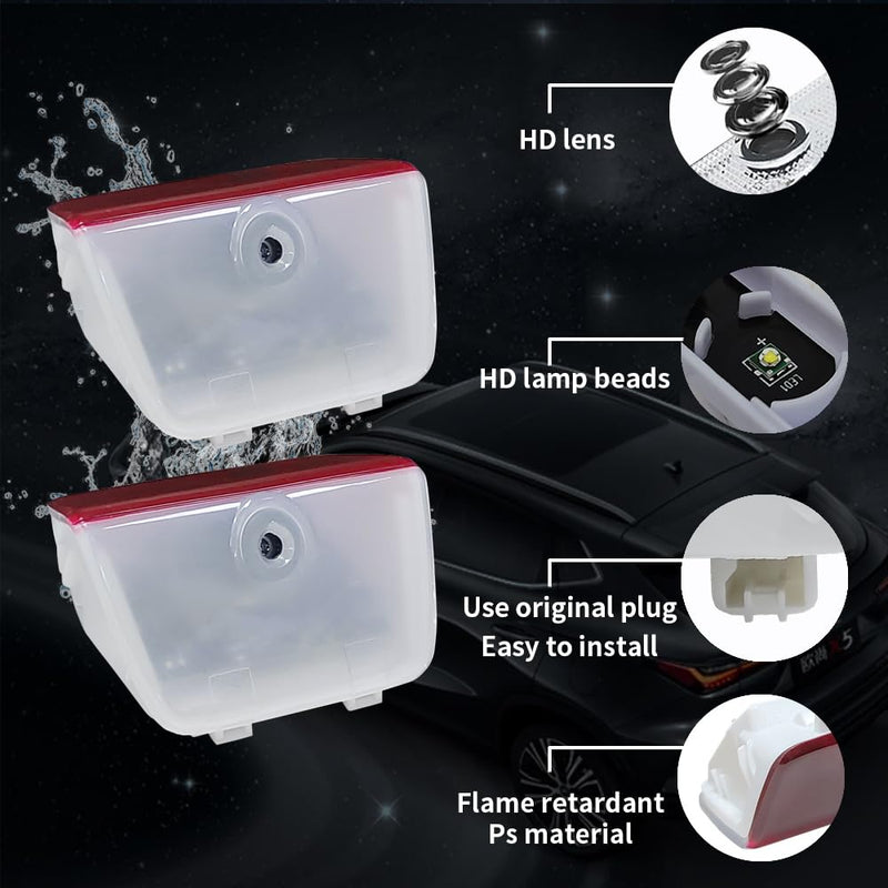 2Pcs Compatible for Mazzda 6 2018-2021 Non-Fading Car Door Logo Projector Lights LED Door Courtesy Welcome Ghost Shadow Light Puddle Lamp (mzda, fit for mazzda 6 2018-2021) mzda