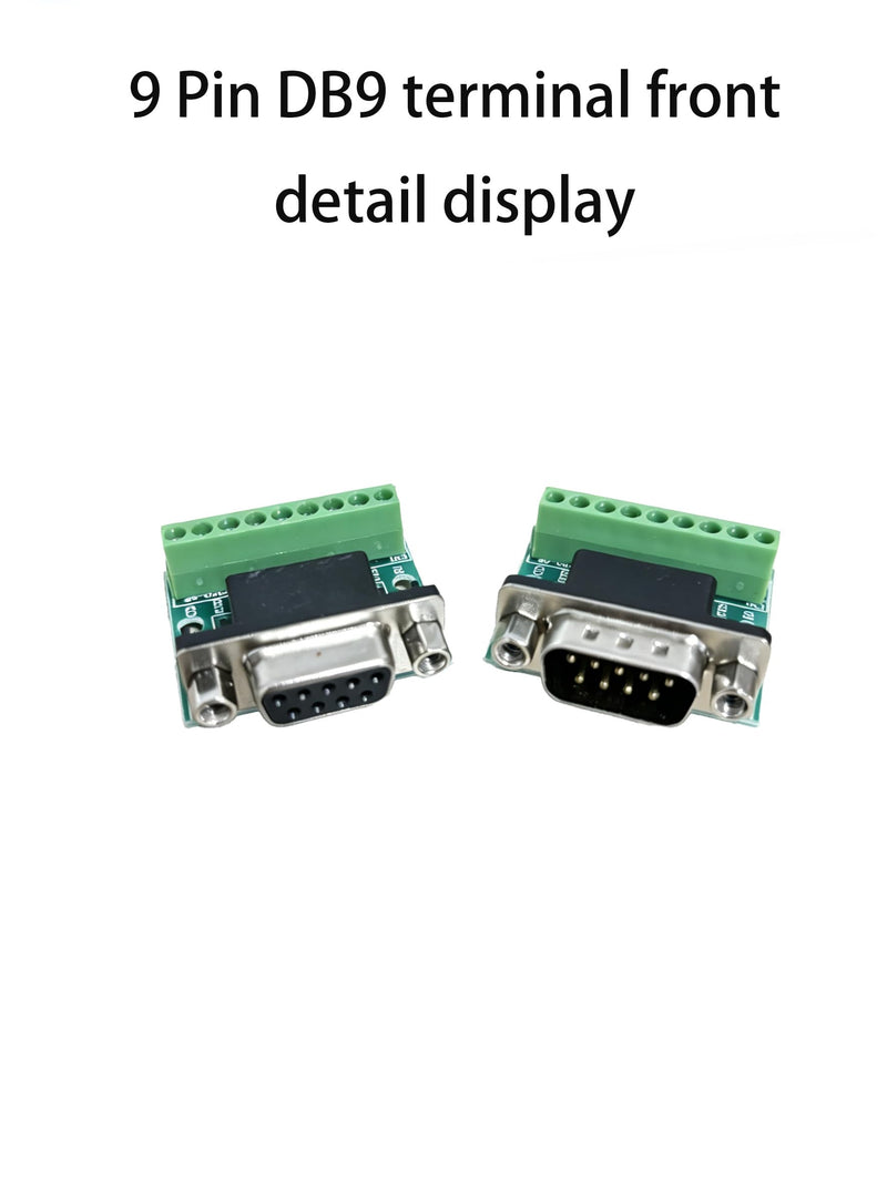 DB9 Screw Terminal Block Breakout Connector | D-SUB 9Pin No Welding Design Male Plug Adapter, RS232 Serial Port Terminal Signal Module, 4Pcs DB9 male plug