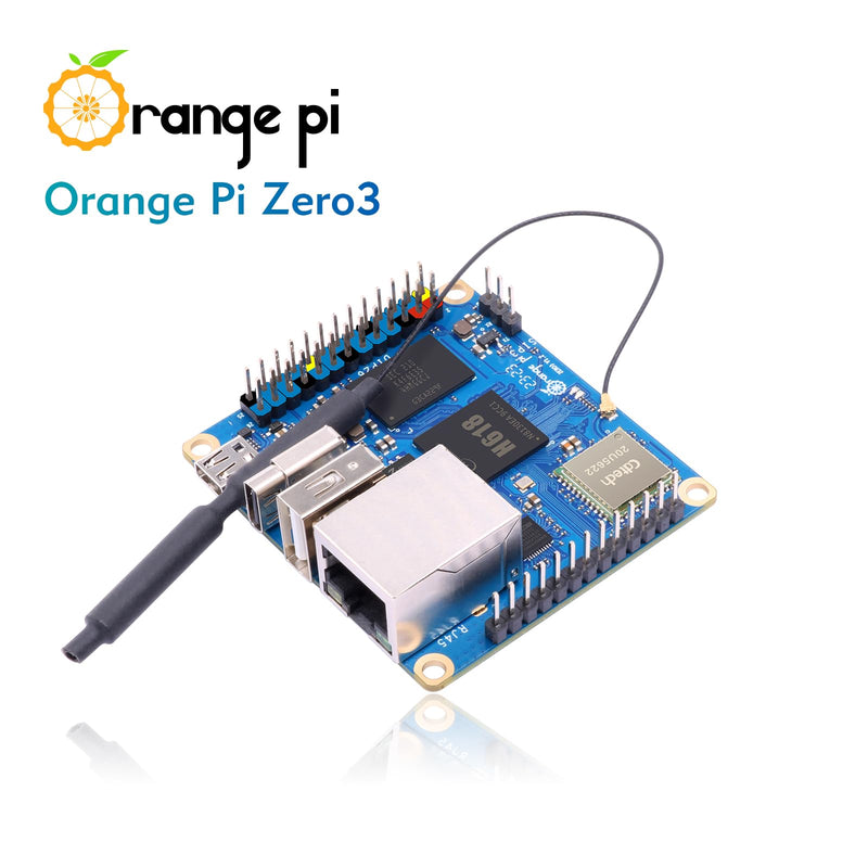 Orange Pi Zero 3 1G Allwinner H618 LPDDR4 Quad Core 64 Bit Single Board Computer, Support 4K Display WiFi Bluetooth (Zero 3 1G)