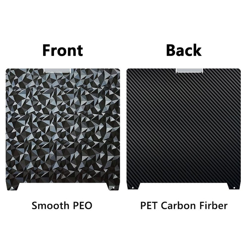 370x370mm K2 Plus Build Plate, Double-Sided PEO PET Build Plate Printing Bed Platform for Creality K2 Plus 3D Printer,Flexible Spring Steel Sheet Without Magnetic Base for Creatily K2 Plus 370x370mm for K2 Plus
