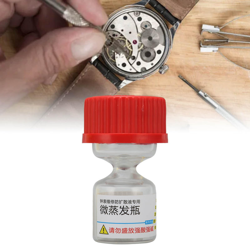 Micro Evaporating Glass Bottle, Narrow Bottle Neck Special Bottle for Epilame and Lubeta, Liquid Spread Prevention from Volatilization, Watch Repair Tool for Watchmakers