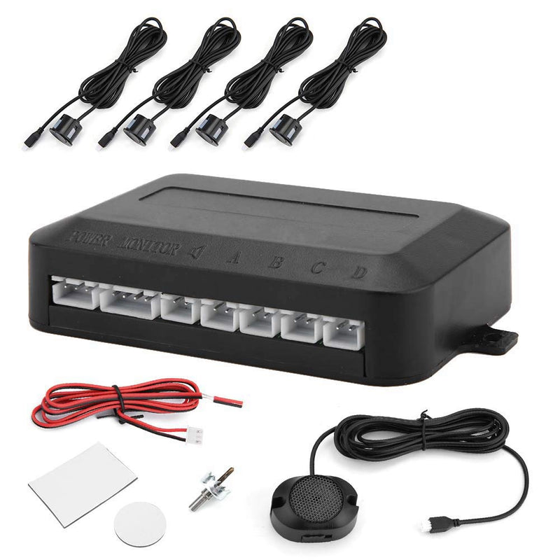 Car Parking Sensor 12V DC Reversing Kit Warning Sound Indicator Probe System