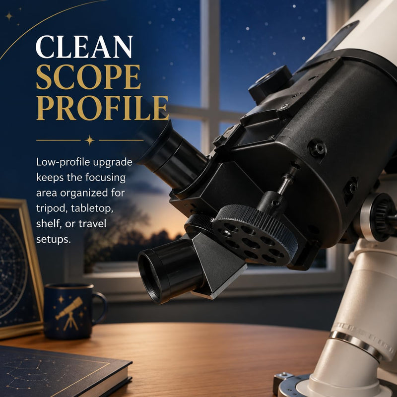 SplashNColor Fine Focus Knob Compatible with Meade ETX125 Telescope – Easier Precision Adjustment | Larger Grip Aid | Smooth Manual Control for Rear Focuser Refresh