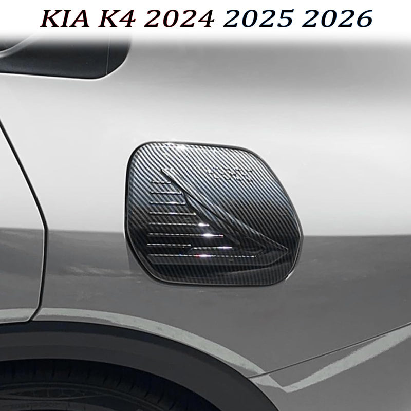 Fuel Tank Cap cover, For KIA K4 2024 2025 2026, Car Fuel Tank Cap Decoration Accessories - Carbon Fiber Fuel Tank Cap cover