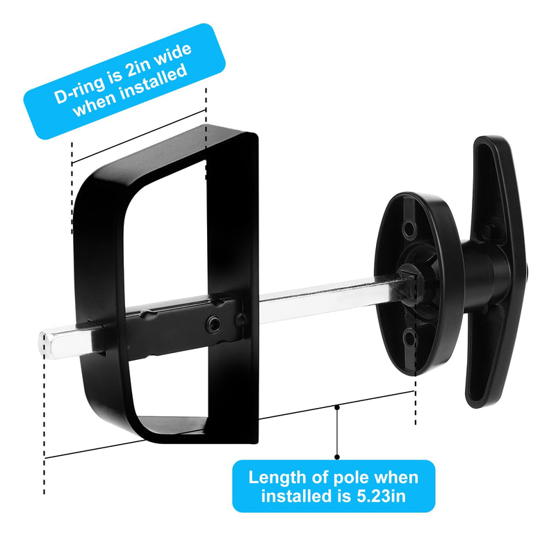 Shed Door Latch, Safe and Durable, Premium Shed Locks with 4 Keys, Widely Use, T-Handle Lock Kit for Storage Barn, Chicken Coops, Camper, Easy to Install, 4½" and 5½" Stem 5-1/2 Inch Stem