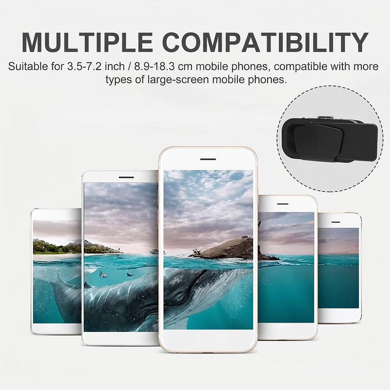 VR Headset 3D VR Glasses, Universal Virtual Reality Goggles, Support 360°Panorama Large Screen, an-ti Bluelight Adjustable Pupil Distance Eye Protection VR Goggles for Movies Games Gift