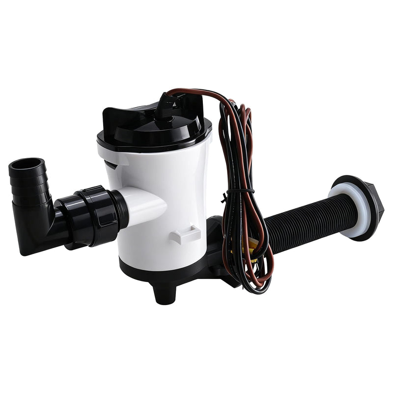 YaeMarine 12V 800gph Livewell Baitwell Pumps Live Bait Tank Aerator Live well Pump Submersible Cartridge Boat Bilge Pump