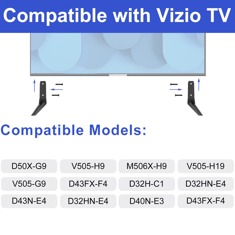 Vizio TV Stand Screws Kit - Universal Mount Screws for Vizio 32' 40' 43' 50' TV Legs D50X-G9 V505-H9 M506X-H9 V505-H19 V505-G9 D43FX-F4 D32H-C1 D32HN-E4 D43N-E4 D40N-E3