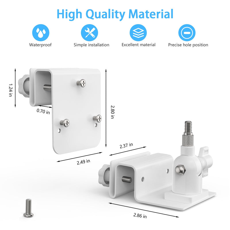 HOLACA Gutter Mount Bracket Compatible with Reolink Argus PT 3MP, Reolink Argus PT 4MP/2K, Reolink Argus PT 5MP/2K, Reolink Argus PT 4K/8MP, Reolink Go PT Ultra Security Camera and Reolink Solar Panel