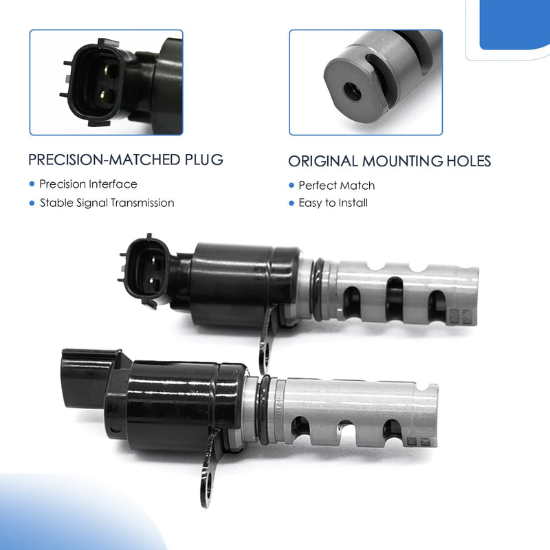 2 PCS Exhaust Intake Engine Variable Valve Timing VVT Solenoid Camshaft Position Actuator 2.4L 2.0L Compatible with Hyundai Santa Fe Sonata Tucson Fit for Kia Forte Koup Optima Rondo Sorento Sport-age