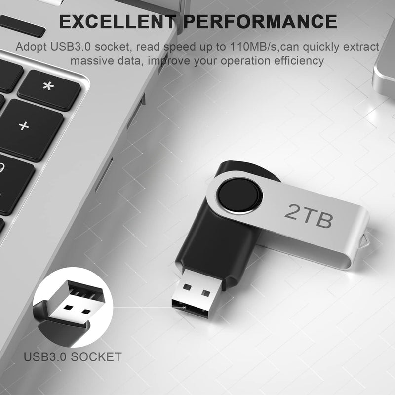  [AUSTRALIA] - 2TB USB Flash Drive, USB Memory Stick, High-Speed Thumb Drive 2TB, Metal 2000GB Large Storage USB Drives Data, Pen Drive Jump Drive for Data Backup and Transfer for PC/Laptop Waterproof