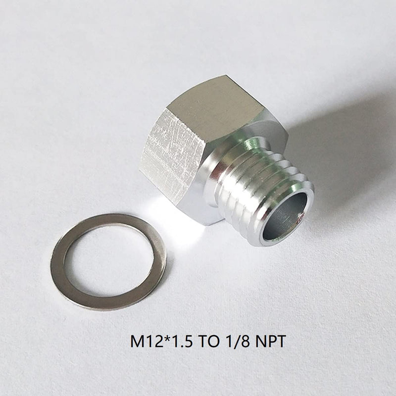 LS Engine Swap Intake Plug Coolant Temp Oil Pressure Sensor Adapter M16 M12 x 1.5 to 1/8 NPT for All GM LS Series Engines LS1 LSX LS3 5.3L 6.0L 6.2L