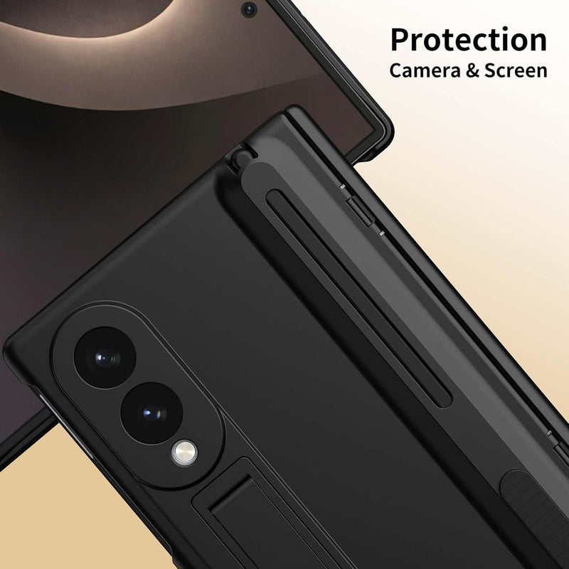 Galaxy Z Fold 8 Wide Case with S Pen Holder & Stylus, Full Body Hinge Case | Galaxy Z Fold 8 & Fold 8 Wide Case with HD Screen Protector, Shockproof Protection Cover, Phone Case mit Hinge & S Pen Stylus Black