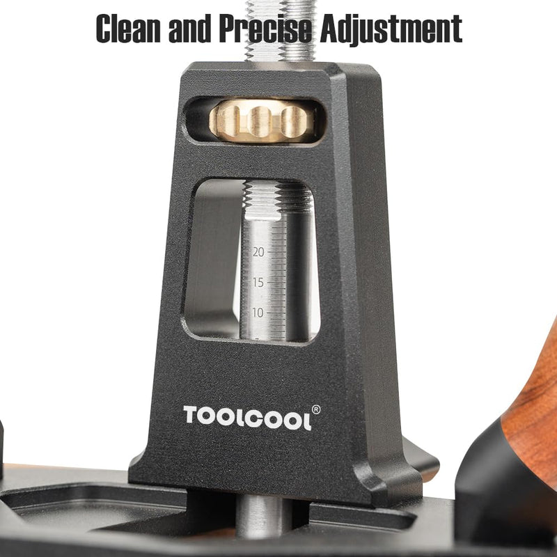 TOOLCOOL Router Plane Handheld Woodworking Tool Simple and Effective Plow Plane for Tuning Joinery Cutting Grooves Mortise (Wood Grip) Wooden Grip
