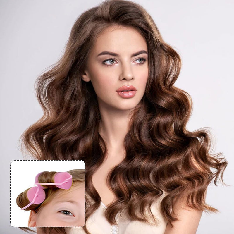 16 Pcs Foam Sponge Hair Rollers, Large Pink Soft Curlers for Women & Girls, Flexible Sleeping Curlers, DIY Hair Styling Tools, 30mm Size