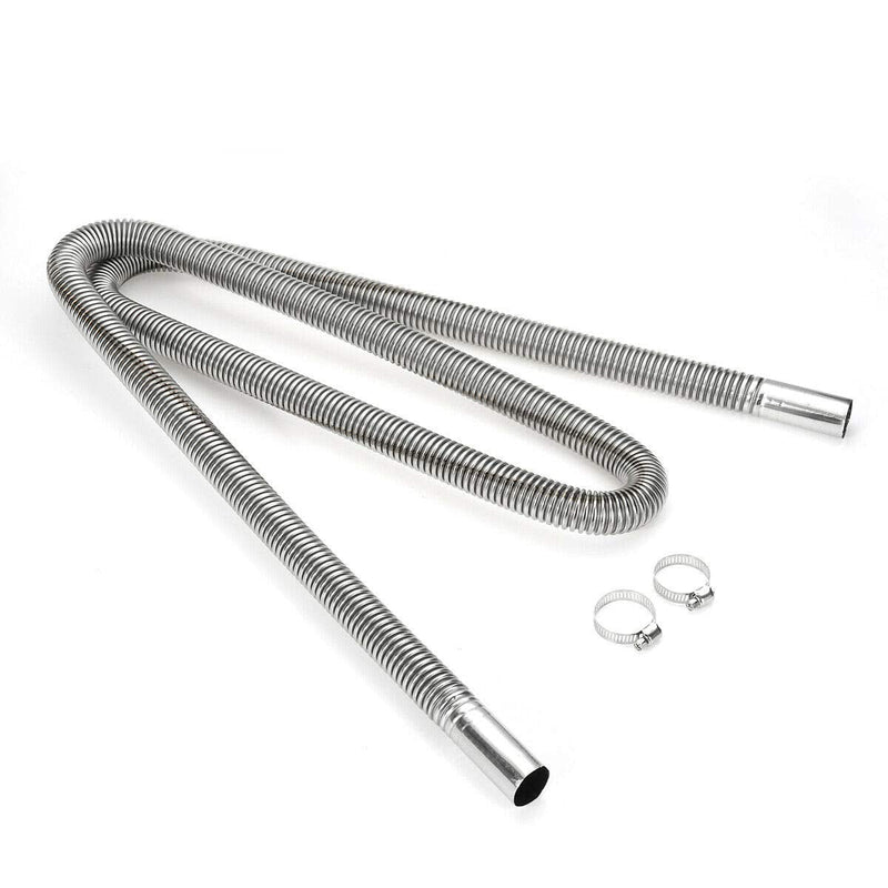 COLOR TREE 78.7inch Universal Stainless Steel Exhaust Pipe 1inch ID Parking Air Heater Tank Diesel Gas Vent Hose Length for Car Truck 2M / 2.5CM
