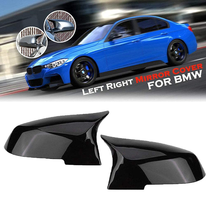 Door Mirror Covers,Glossy Black Replacement Rearview Side Mirror Covers Caps Rearview Replacement for BMW F20 F22 F23 F30 F31 F32 F33 F36 F87 M2 X1 E84 Glossy Black