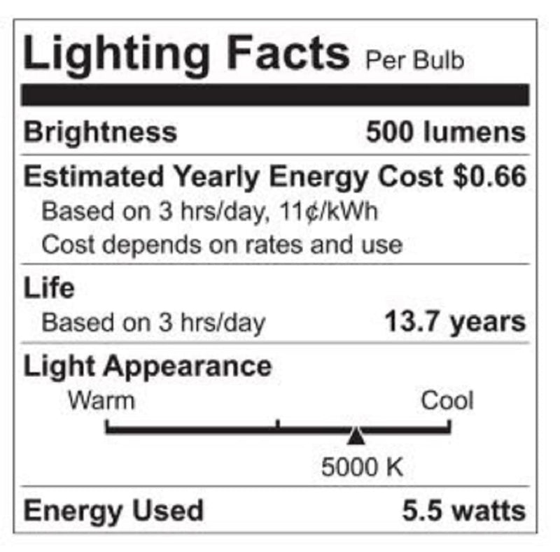GE Refresh LED Light Bulbs, 60 Watt Eqv, Daylight, Decorative Bulbs, Small Base (8 Pack)
