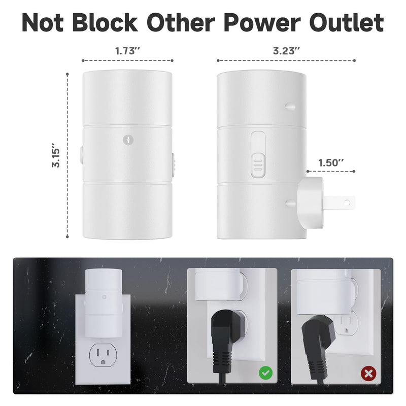 NIORSUN Night Lights Plug into Wall, Dimmable with 3 Color Modes & Auto On/Off Sensor, Ultra-Slim Nightlight for Hallway, Bathroom, Bedroom, Nursery, Kitchen (10 Pack, White) 10 Pack
