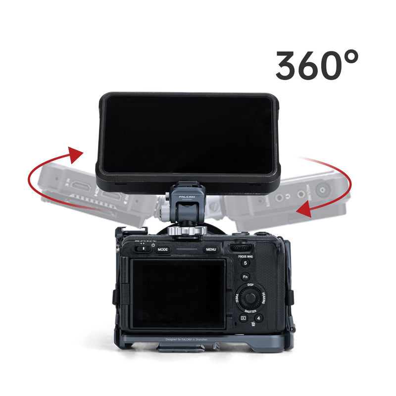 F22 Field Monitor Mount Holder,180° and 360° Angle Adjustment, Damping,click and lock modes-2541