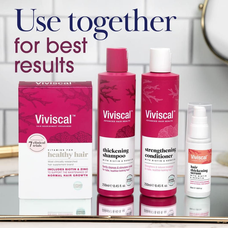 Viviscal Hair Supplement For Women, Biotin & Zinc Tablets, Natural Ingredients with Rich Marine Protein Complex AminoMar C, Contributes to Healthy Hair Growth, Pack of 90, 1.5 Month Supply 90 count (Pack of 1)