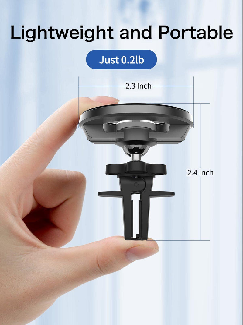 Car Phone Holder Mount 360° Rotation Universal Magnetic Phone Holder for Car All-Metal Vent Phone Mount with 12 Strong Magnets Work for iPhone 13 12 Pro etc Most Smartphones, iPad Gray