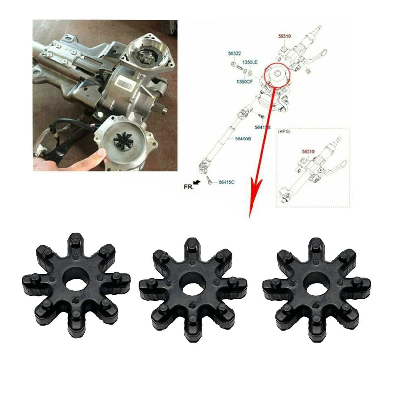 8 Pcs Flexible Steering Couple 56315-2K000FFF Compatible with Hyundai Sonata Elantra Santa Fe Azera Veloster for Kia Soul Optima Forte Cadenza