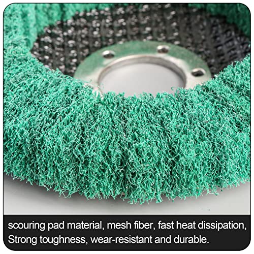 10Pcs 4.5" x 7/8" Nylon Fiber Flap Disc Polishing Grinding Wheel,Abrasive Grinding Discs for Angle Grinder,for Stainless Steel Polishing Metal Surface Finishing(Green) Green