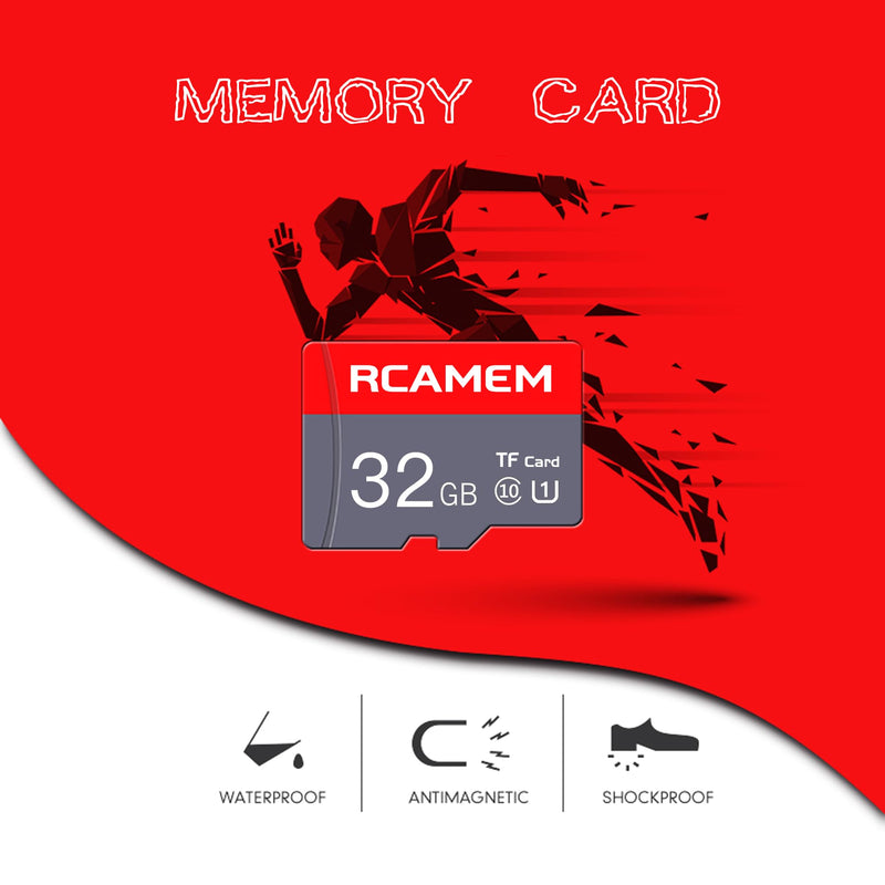 32GB Micro Memory Card with Adapter TF Card Class 10 for Camera | Compatible with smartphones, tablet, dash cam, drones, sports camera, surveillance etc