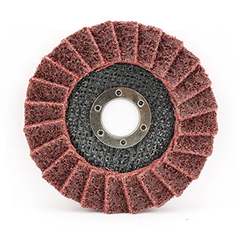 BHA Surface Conditioning Grinding, Sanding, and Polishing Flap Discs T29, 4-1/2" x 7/8", Red (Medium) - 5 Pack Red / Maroon