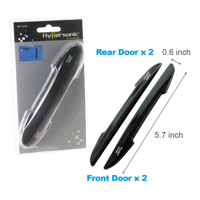Hypersonic Black Car Door Edge Guard Trim Molding Crash Scratch Protector 4PCS