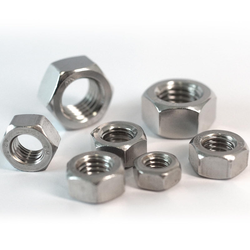 M20-2.5 Hex-Nuts (18pcs), 304 Stainless Steel (18-8), Hardware, Metric, Coarse Thread, DIN 934 M20